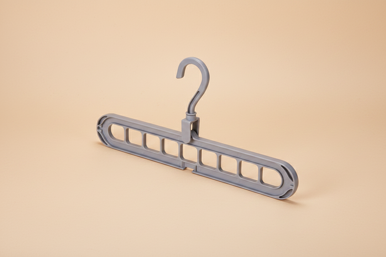 Grey hanger on premium beige background
